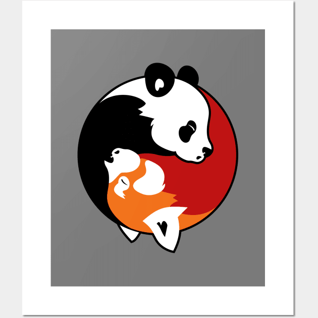 Yin Yang Pandas Wall Art by marieltoigo